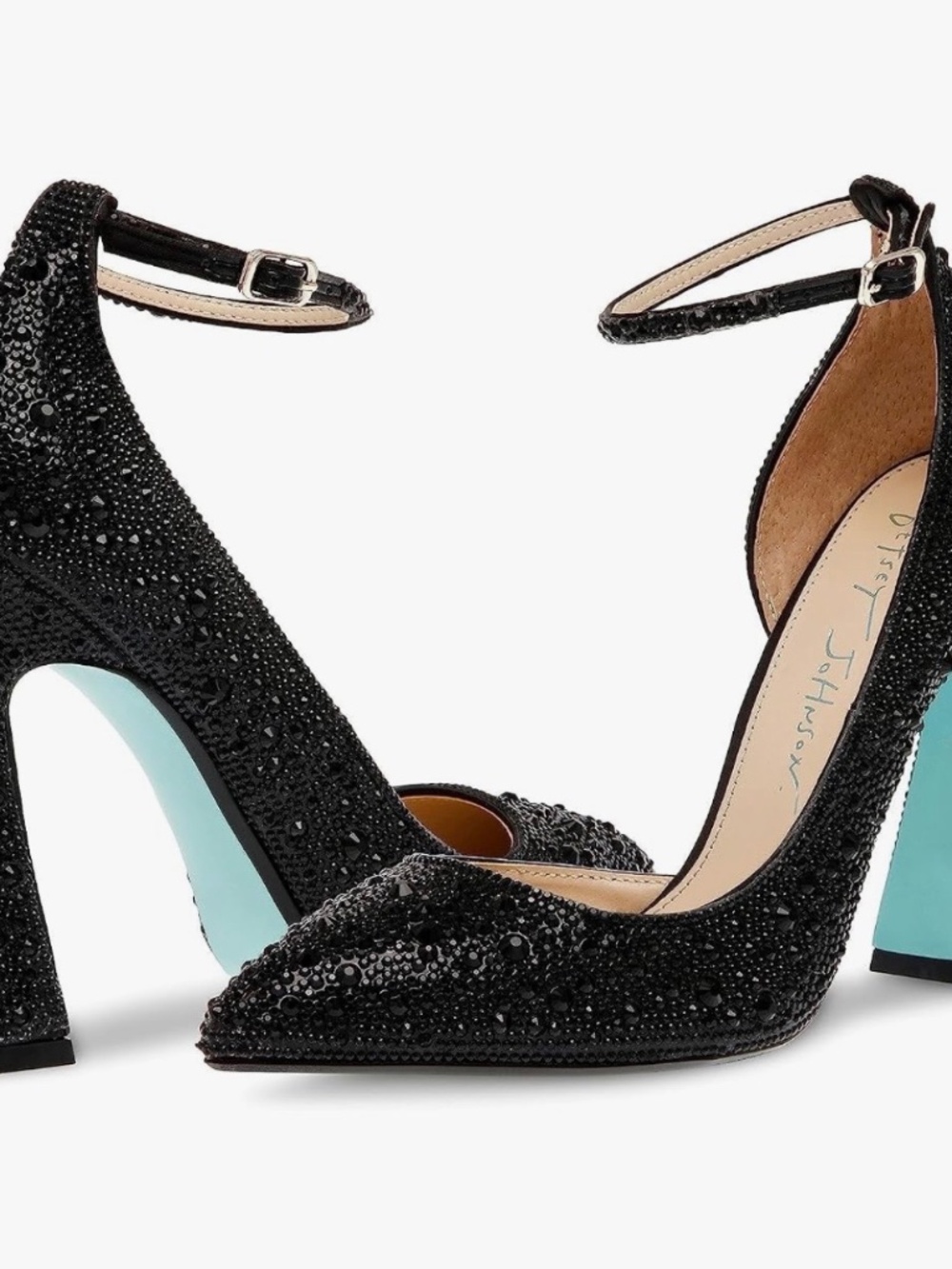Betsey Johnson Ramsy Black Rhinestone Heel